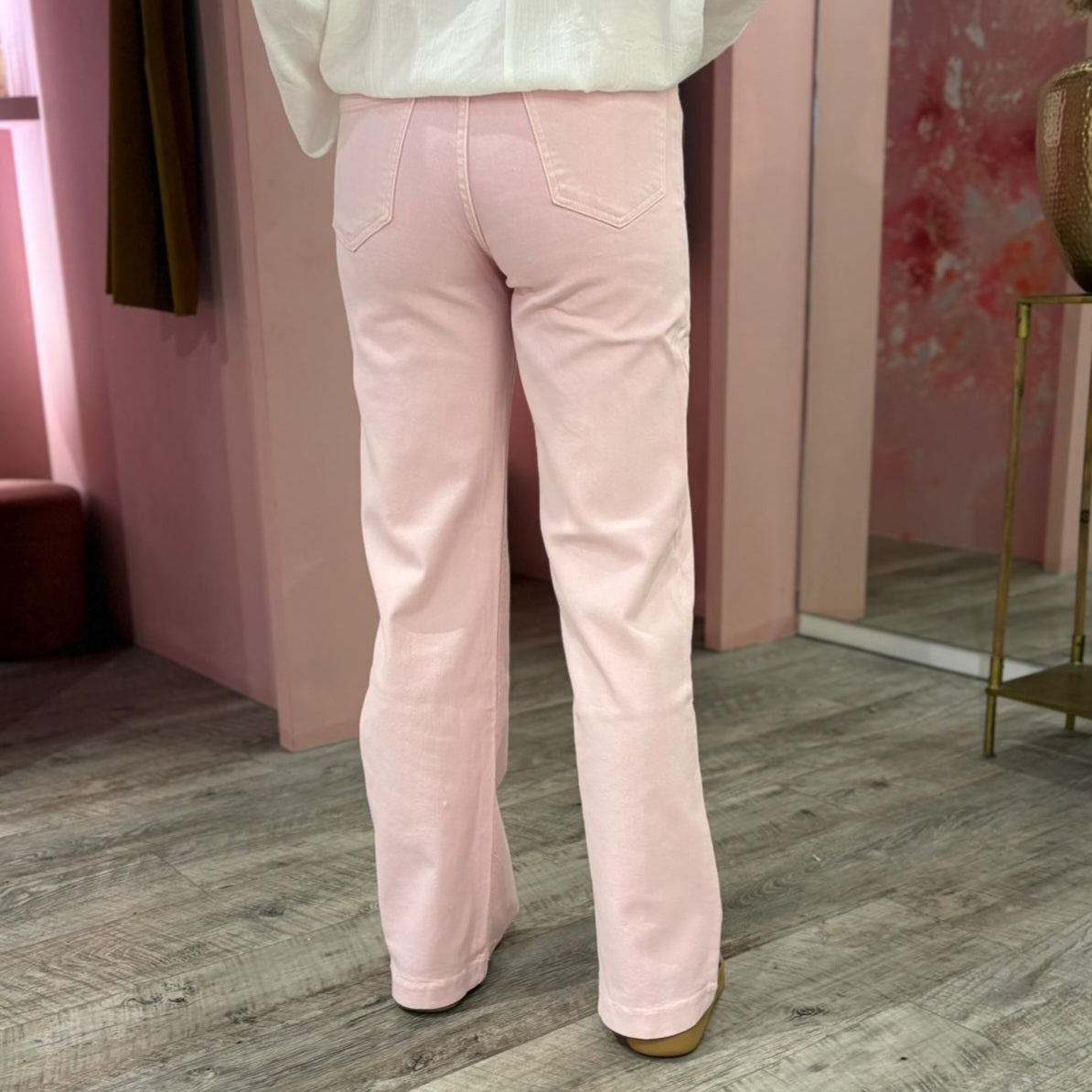 Pastel wide leg 9129 Roze