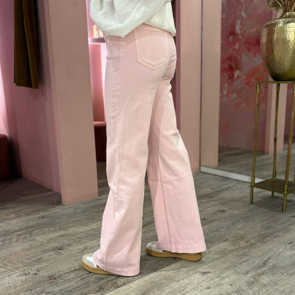 Pastel wide leg 9129 Roze