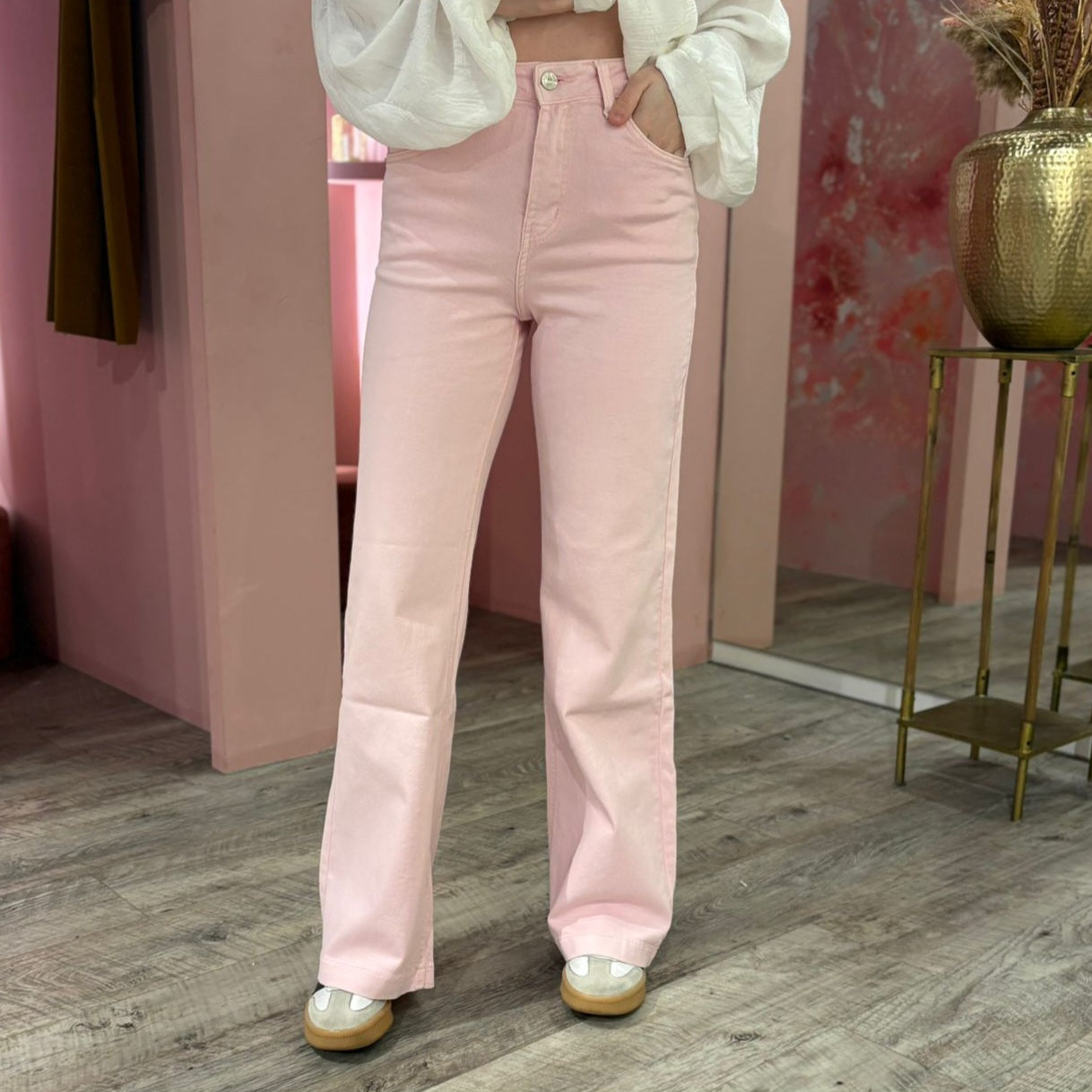 Pastel wide leg 9129 Roze