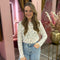 Kanten top bloemen 58865 babyblauw