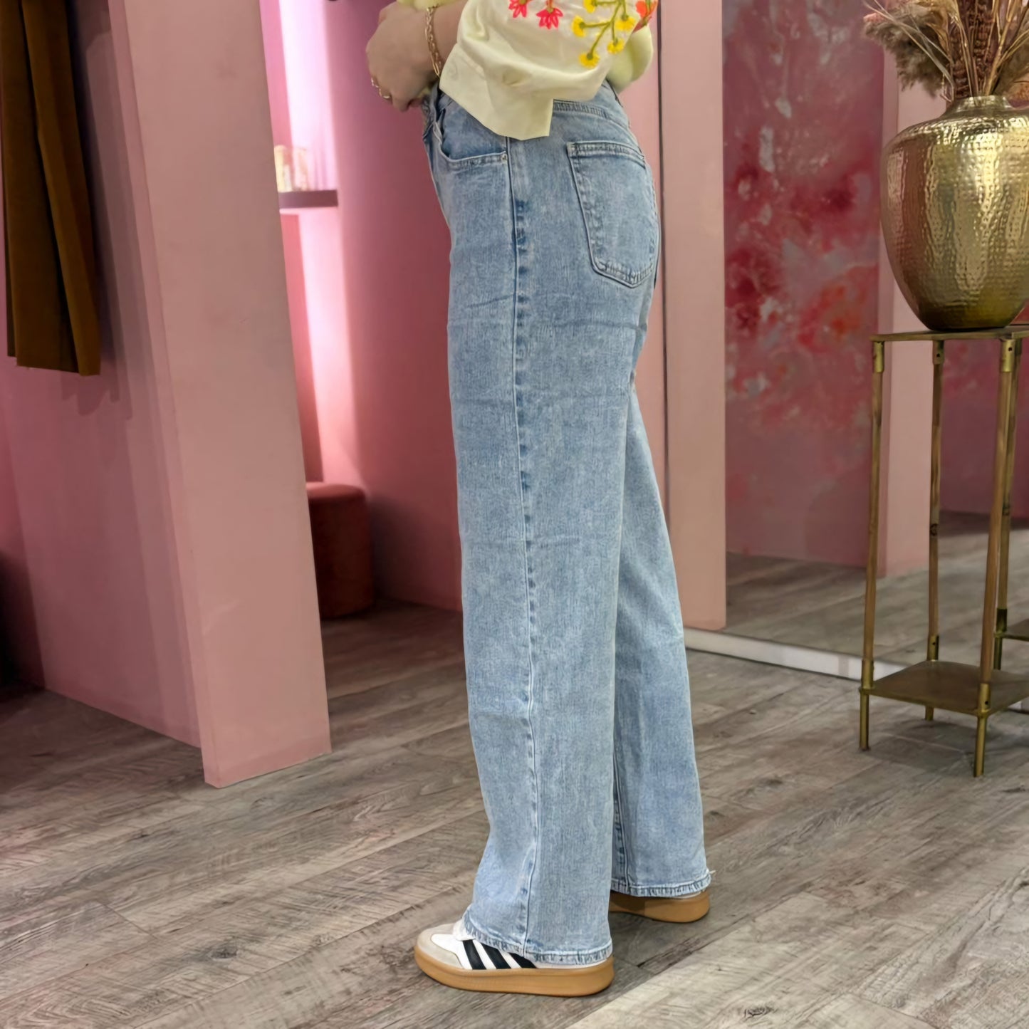 Hello Miss wide leg 8510-2 Blauw