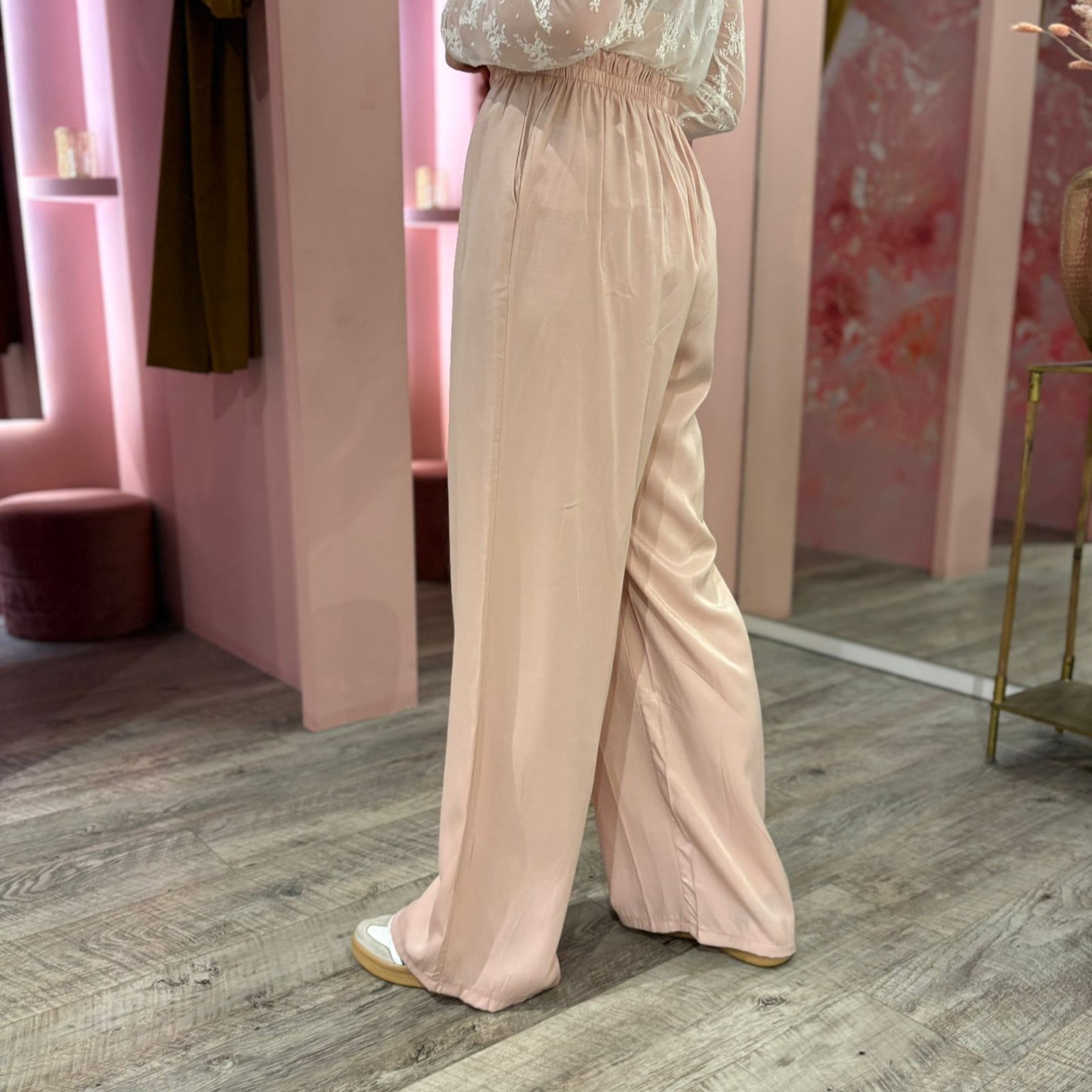 Shiny wide leg 18089 Roze
