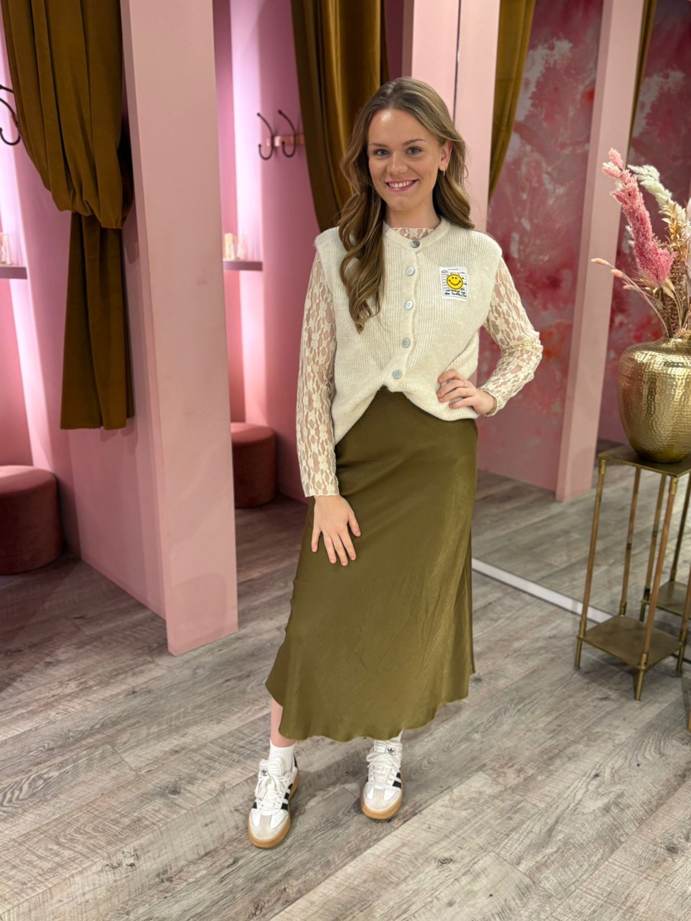 Gilet knit smiley 21919 Beige