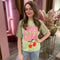 T-shirt kanten mouw 51675 Lime